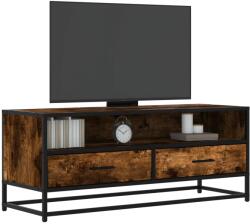 vidaXL füstös tölgy színű szerelt fa és fém TV-szekrény 100x34, 5x40 cm (848816)