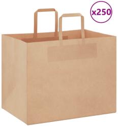 vidaXL 250 db barna papírzacskók fogantyúkkal 32x22x24 cm (4101819)