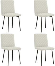 vidaXL 4 db krémszínű bársony étkezőszék (3315212)