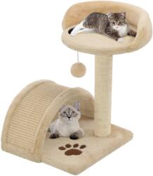 vidaXL bézs/barna macskabútor szizál kaparófával 40 cm (170544)