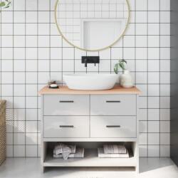 vidaXL kezeletlen tömör fa fürdőszobai pult 100 x 30 x 2 cm (3156029)