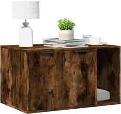 vidaXL füstös tölgy színű szerelt fa macskaalomdoboz 80 x 50 x 45 cm (857737)