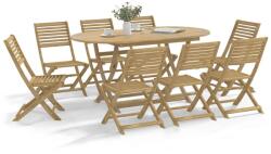 vidaXL 8 db összecsukható tömör akácfa kerti szék 48, 5x61, 5x87 cm (3214229)