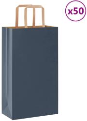 vidaXL 50 db kék papírzacskók fogantyúkkal 21x11x36 cm (4101911)