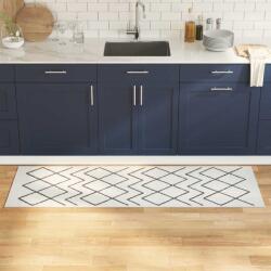 vidaXL Konyhai szőnyeg Fehér 180 x 60 cm Bársony (42013422)