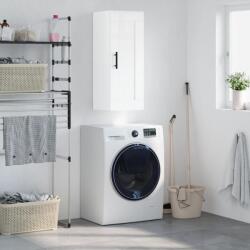 vidaXL magasfényű fehér szerelt fa fali szekrény 34, 5x34x90 cm (830526)