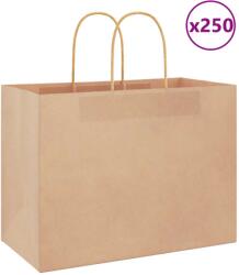 vidaXL 250 db barna papírzacskók fogantyúkkal 32x17x25 cm (4101593)