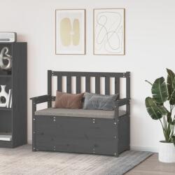 vidaXL szürke tömör fenyőfa pad 112, 5 x 51, 5 x 96, 5 cm (823561)