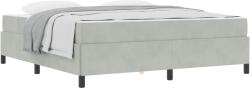 vidaXL Ágykeret matracmal Világosszürke 180 x 200 cm szövet (3399078)