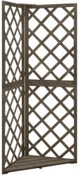 vidaXL szürke tömör fenyőfa lugasrácssarok 50 x 50 x 145 cm (316408)