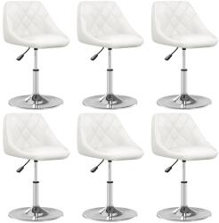 vidaXL 6 db fehér műbőr étkezőszék (3088645)