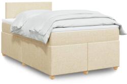vidaXL krémszínű szövet rugós ágy matraccal 120 x 190 cm (3288917)
