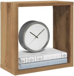 vidaXL 4 db kézműves tölgyszínű szerelt fa fali kockapolc 30x15x30 cm (856580)