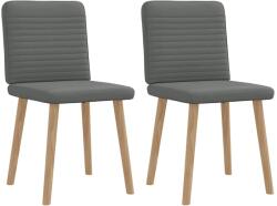 vidaXL 2 db sötétszürke szövet étkezőszék (4101145)