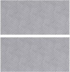 vidaXL Lépcsőfok Négyszögletes 2 pcs Ezüst 50 x 25 cm Alumínium (4104271)