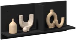 vidaXL fekete szerelt fa faliszekrény 70 x 16, 5 x 30 cm (854851)