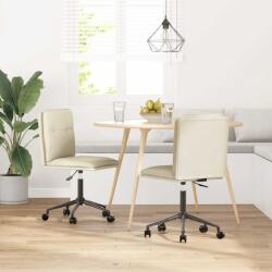 vidaXL 2 db krémszínű műbőr étkezőszék (3315420)