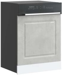 vidaXL mosogatógép panel Kalmar beton szürke 60x1, 5x67 cm műanyag fa (853661)