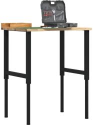 vidaXL tömör tölgyfa munkapad 80 x 60 x (71, 5-98) cm (3309694)