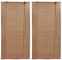 vidaXL 2 db barna bambusz redőny 100 x 160 cm (3057519)