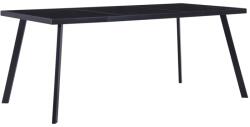 vidaXL fekete edzett üveg étkezőasztal 160 x 80 x 75 cm (281874)