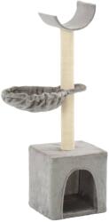 vidaXL szürke macskabútor szizál kaparófákkal 105 cm (170623)