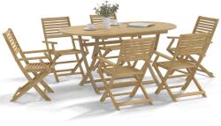 vidaXL 8 db összecsukható tömör akácfa kerti szék 54, 5x61, 5x86, 5 cm (3214227)