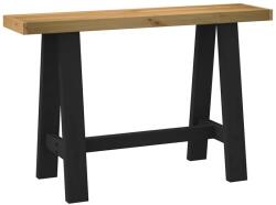 vidaXL konzolasztal NOAIN A alakú lábak 120x30x75 cm tömör fa fenyőfa (4100036)