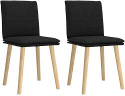 vidaXL 2 db fekete szövet étkezőszék (4101257)