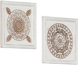 vidaXL 2 db kézzel faragott fali panel MDF 40 x 40 x 1, 5 cm (321659)