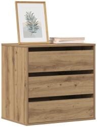 vidaXL kézműves tölgy szerelt fa fiókos sarokszekrény 60 x 41 x 58 cm (852851)