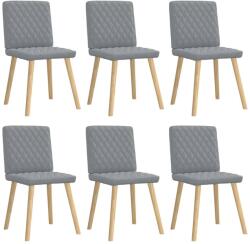 vidaXL 6 db világosszürke szövet étkezőszék (3315491)
