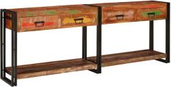vidaXL Konzolasztalok 2 pcs Sokszínű Szilárd Újrahasznosított Fa (3324228)