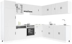 vidaXL 14 darabos konyhaszekrény szett Porto fehér színű műfa (3314991)
