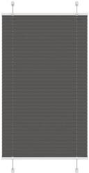 vidaXL pliszírozott redőny fekete 80x150 cm szövetszélesség 79, 4 cm (4015139)