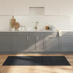 vidaXL négyszögletű szürke bambusz szőnyeg 80 x 200 cm (376910)