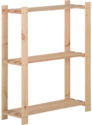 vidaXL 3 szintes tömör fenyőfa tárolóállvány 60 x 28, 5 x 90 cm (327322)