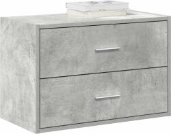 vidaXL betonszürke szerelt fa szekrény 2 fiókkal 60 x 31 x 40 cm (858827)