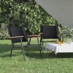 vidaXL 2 db fekete oxford szövet camping szék 54 x 55 x 78 cm (319485)