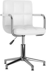 vidaXL fehér műbőr forgó étkezőszék (3088092)