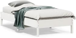 vidaXL fehér tömör fenyőfa ágy matrac nélkül 75 x 190 cm (842731)
