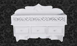 vidaXL Fali polc/akasztó 3 fiókkal 2 kampóval (60630)