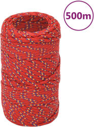 vidaXL piros polipropilén hajókötél 2 mm 500 m (152374)