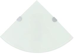 vidaXL 2 db fehér üveg sarokpolc krómtartóval 35 x 35 cm (3051599)