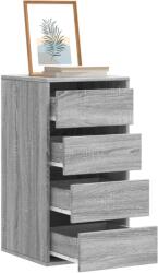 vidaXL szürke sonoma színű szerelt fa fiókos sarokszekrény 40x41x76 cm (852866)