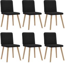vidaXL 6 db fekete szövet étkezőszék (3315516)