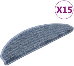vidaXL 15 db szizál hatású kék öntapadó lépcsőszőnyeg 65x21x4 cm (326874)