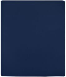 vidaXL tengerészkék pamutdzsörzé gumis lepedő 90x200 cm (136230)