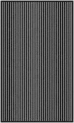 vidaXL lábtörlő csíkos fekete és szürke 90x150 cm (4105596)