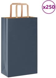 vidaXL 250 db kék papírzacskók fogantyúkkal 21x11x36 cm (4101925)